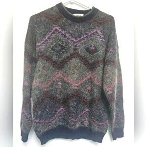 Vintage St Michael y2k 100% Scottish Wool Crewneck BoXy sz L Sweater UniseX